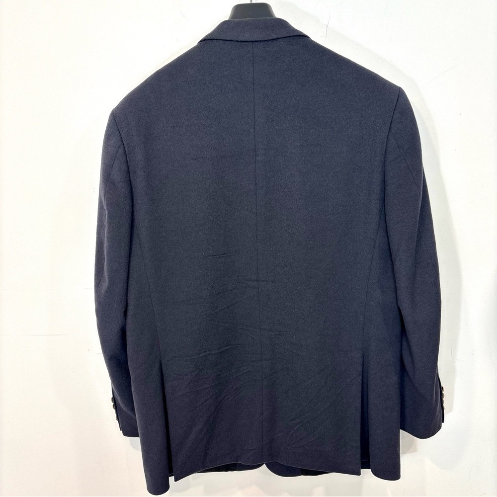 Bruno Saint Hilaire Vintage Mens Cashmere Navy Jacket Sport Coat France sz 52R - Picture 4 of 14